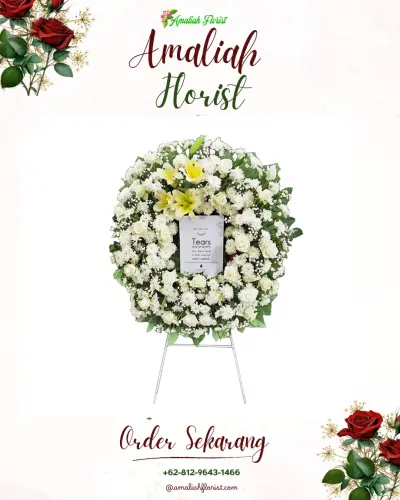 Krans Bunga Duka Cita di Kawasan Industri Jababeka